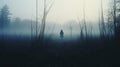Mysterious Figure In Enigmatic Wilderness: A Captivating Visual
