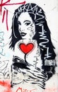 Woman wall graffiti