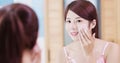 Woman wash her face Royalty Free Stock Photo