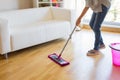 Woman washing floors, house keeping