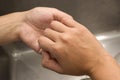 Woman Washing Hands Isolated