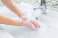 Woman washing hands Royalty Free Stock Photo