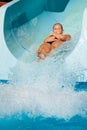 Woman at water park Royalty Free Stock Photo