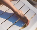 Woman wearing an anklet Royalty Free Stock Photo