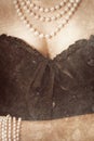 Woman wearing black corset Royalty Free Stock Photo