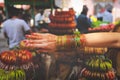 Woman wearing colourful bangles in India