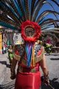 Woman wearing colourful indigenous drerss