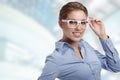 Woman Wearing Glasses in office Royalty Free Stock Photo