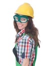 Woman wearing goggles Royalty Free Stock Photo