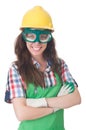 Woman wearing goggles Royalty Free Stock Photo