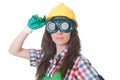 Woman wearing goggles Royalty Free Stock Photo