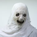 Frightening White Ghost Sculpture With Hyper-realistic Details Royalty Free Stock Photo