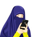 Woman wearing hijab illustration