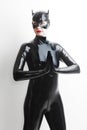 Woman wearing latex clothes Royalty Free Stock Photo