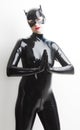 Woman wearing latex clothes Royalty Free Stock Photo