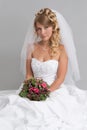 Woman wearing wedding dress. Bride Royalty Free Stock Photo