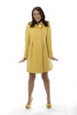 Woman Wearing Yellow Coat Royalty Free Stock Photo