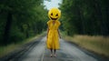 Jennifer A Surreal Halloween Encounter In Yellow Dress