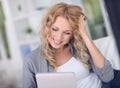 Woman websurfing on internet Royalty Free Stock Photo