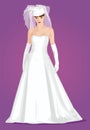 Woman in Wedding Dress Vector