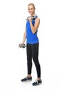 Woman with weights Royalty Free Stock Photo