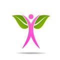 Woman wellness logo, beautiful spa design