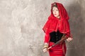 Woman with a whip Royalty Free Stock Photo