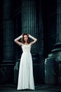 Woman in white dress Royalty Free Stock Photo