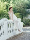 Woman in white dress nature greece decoration mythology
