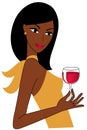 Woman with wine Royalty Free Stock Photo
