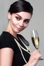 Woman wine glass Royalty Free Stock Photo