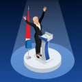 The woman is the winner in the elections. Presidential Elections in France 2017