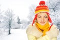 Woman in winter clothing Royalty Free Stock Photo