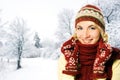 Woman in winter clothing Royalty Free Stock Photo