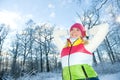 Woman in winter clothing outdoors