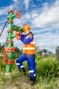 Woman worker in the oilfield