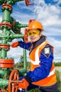 Woman worker in the oilfield