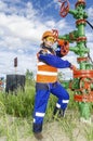 Woman worker in the oilfield