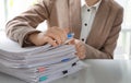 Woman working with documents in office Royalty Free Stock Photo