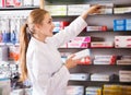 Woman working in farmacy