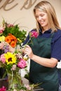 Woman working in florist Royalty Free Stock Photo