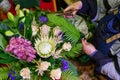 Entrepreneur woman working in the flower shop after being able to reopen