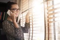 Woman working at home Royalty Free Stock Photo