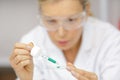 woman working in lab Royalty Free Stock Photo