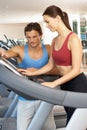 Woman Working With Personal Trainer Royalty Free Stock Photo