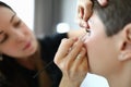 Woman working in salon Royalty Free Stock Photo