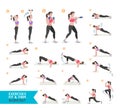 Woman workout fitness, aerobic and exercises. Royalty Free Stock Photo