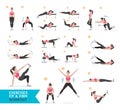 Woman workout fitness, aerobic and exercises. Royalty Free Stock Photo