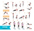 Woman workout fitness, aerobic and exercises. Royalty Free Stock Photo