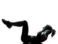 Woman workout fitness posture abdominals push ups